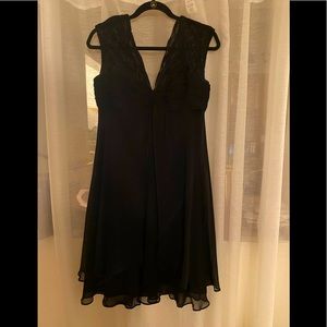 ~SALE~DONNA RICCO BLACK DRESS LACE TOP SIZE 10 BOSTON PROPER